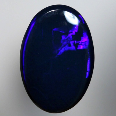 SOLID BLACK OPAL Burning Royal blue